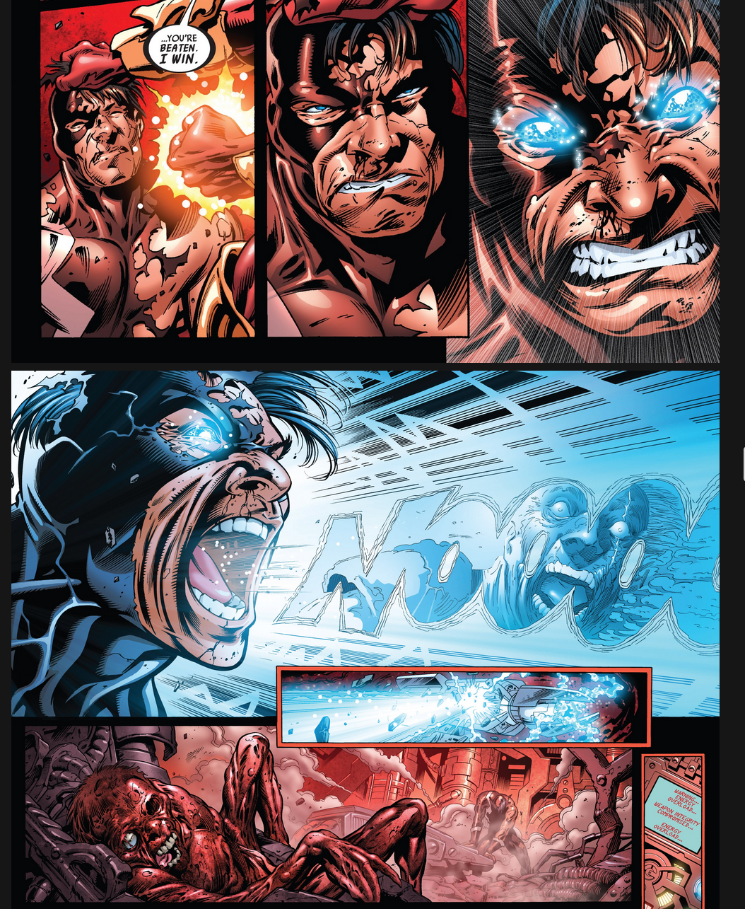 Black Bolt vs Vulcan, this wasn't the end of the fight but it was Blac...