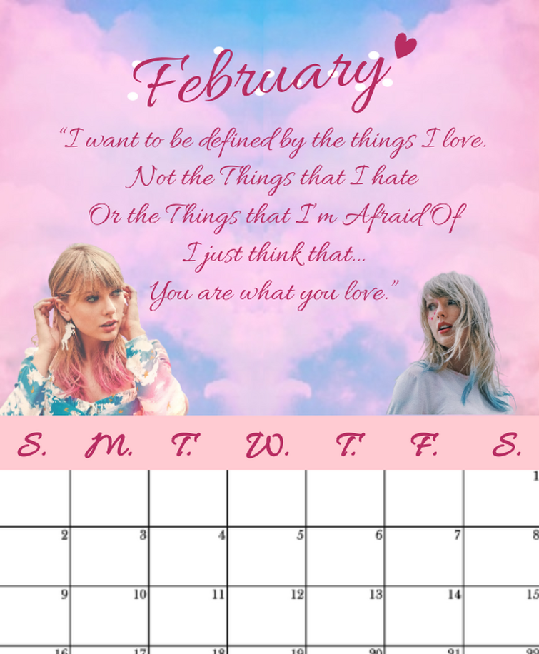 Making a Taylor Swift themed Calendar P Fandom