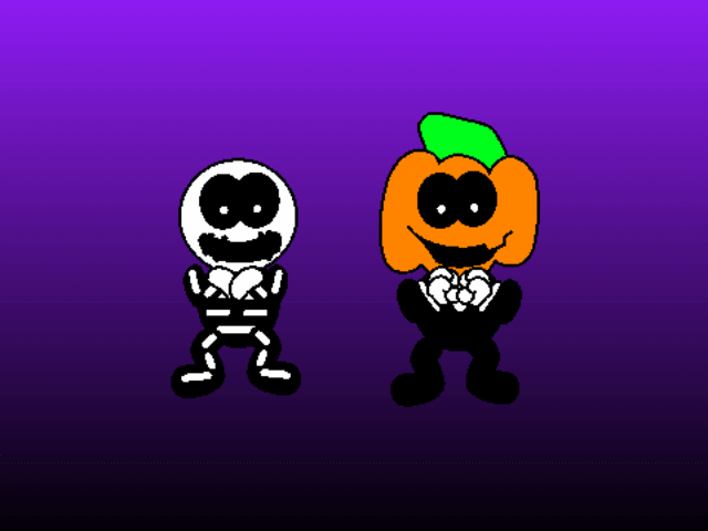 FNF It's a Spooky Month, Skid and Pump, cartoon SVG - Doomsvg