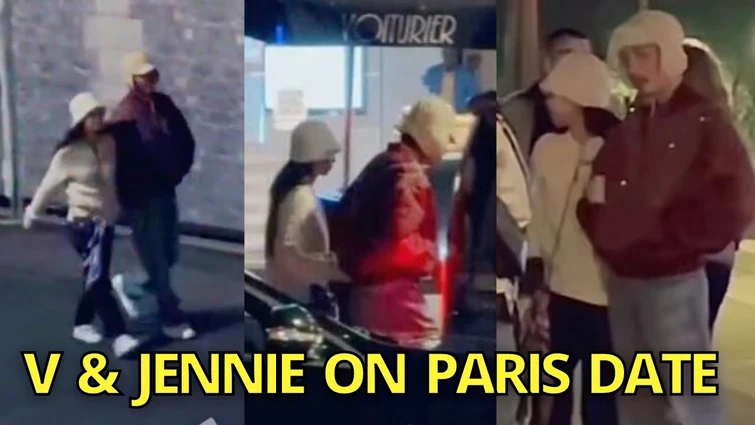 OMG Taehyung & Jennie CAUGHT on Romantic Date in Paris CONFIRM Dating! BTS Taennie Blackpink lisa V
