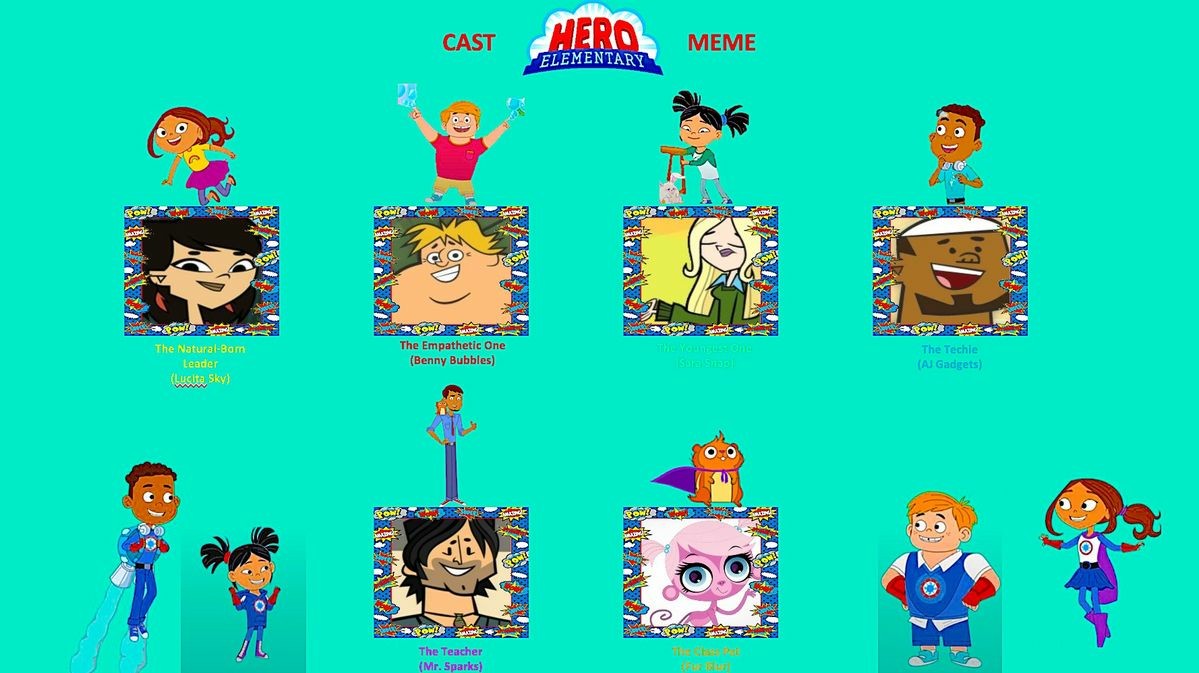 Total Drama as Hero Elementary Cast Meme Fandom