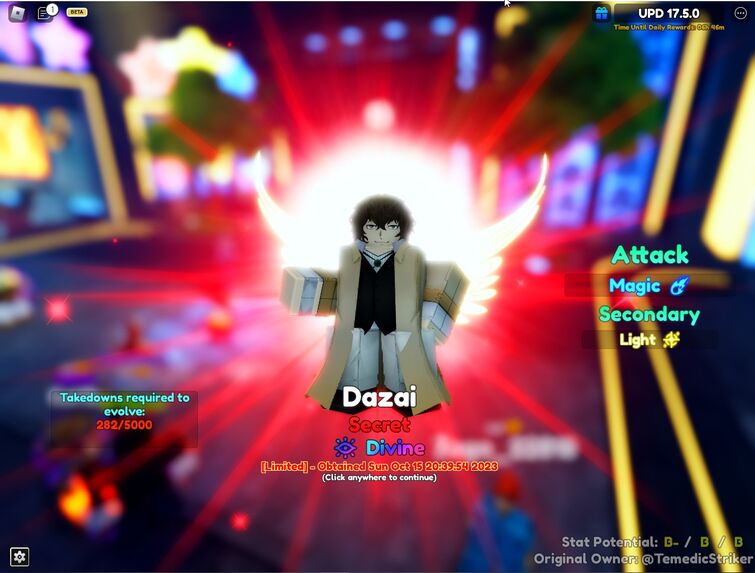 Unleashing the Power of Evolved Dazai in Anime Adventures!