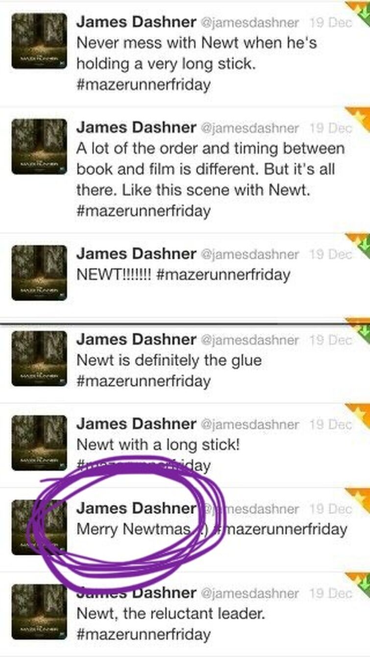 james dashner book about newt