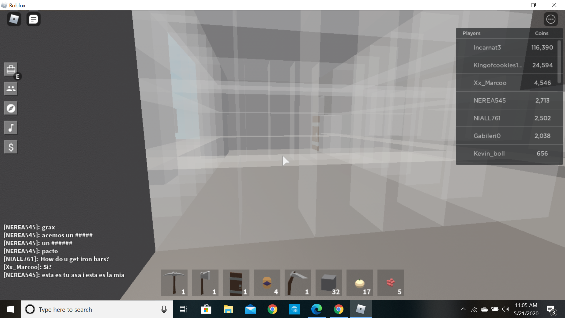 I Made A Scammer Proof Trading Building Updated To Prevent Grabbing Items Through The Glass Fandom - how to make glass in roblox skyblock