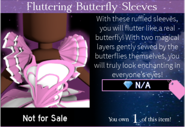 Fluttering Butterfly Sleeves Are Out Public Priv Servers Location Included Fandom - roblox royale high fluttering butterfly heels