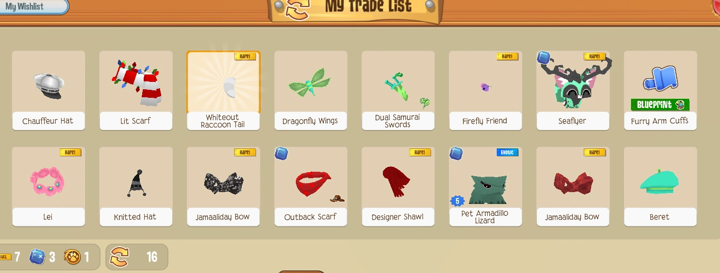 GUIDE ITEM SHOPS EXCHANGES visual data 7