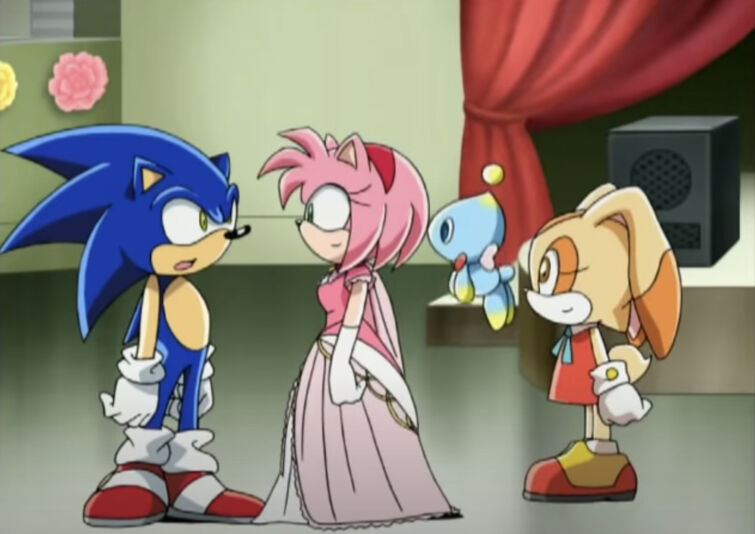 Sonamy! (Amy mistakes Boom Sonic :3 )