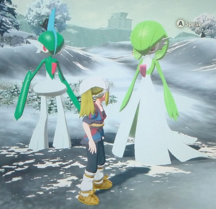 Shiny Gallade & Gardevoir Interaction - Pokemon Sword & Shield 