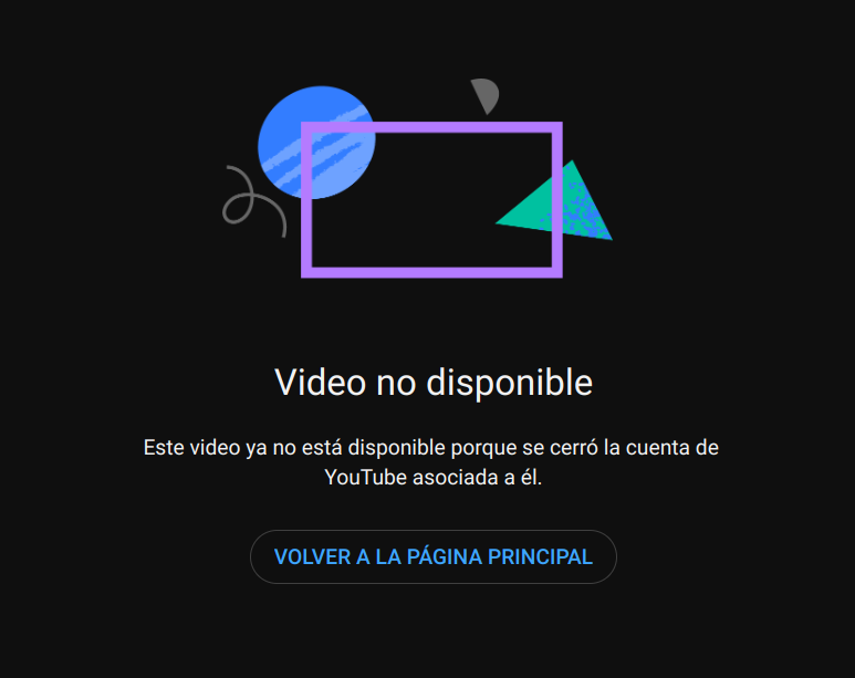 Video No Disponible , este video ya no esta disponible porque se cerro la cuenta de Youtube