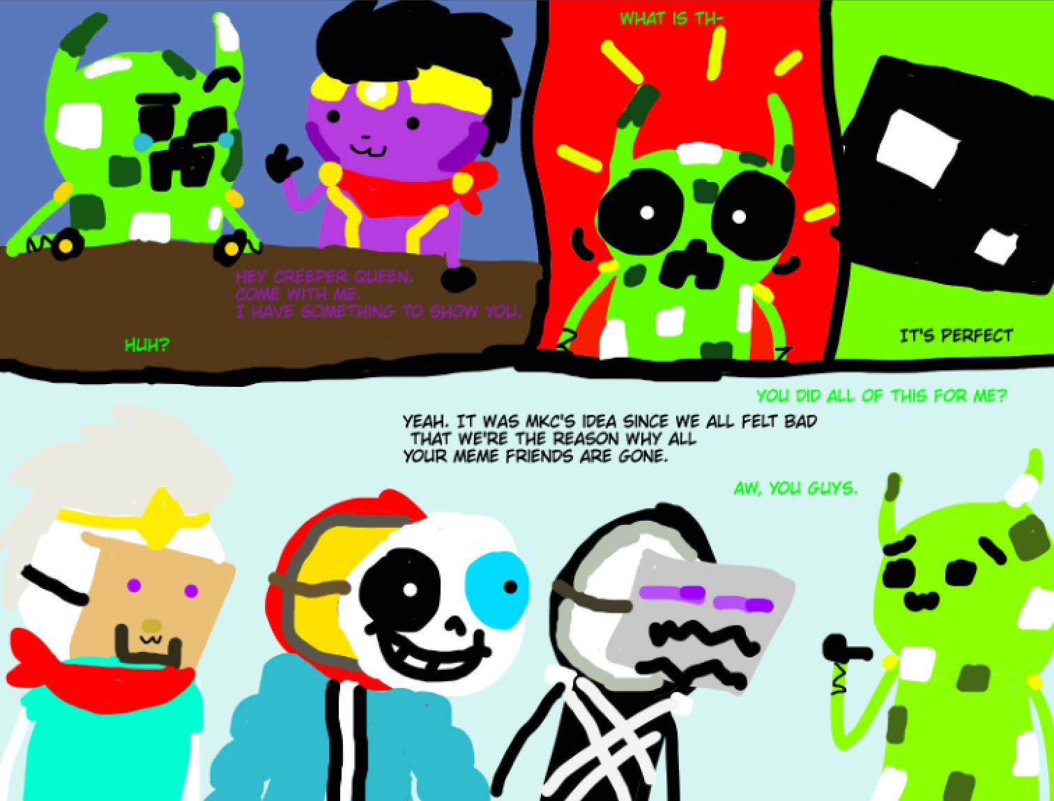 Happy Ending For Creeper Queen 1 2 It S Not Much But It S Honest Work Fandom - happy roblox guy