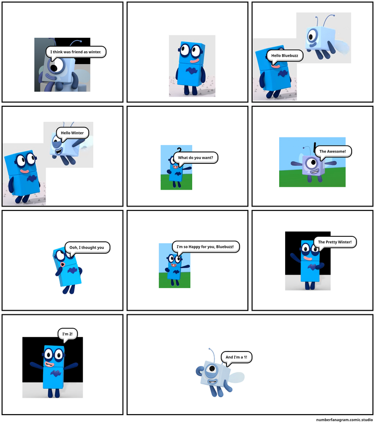 Teardrop kicking out at winter (NFG and BFDI Comic Studios)