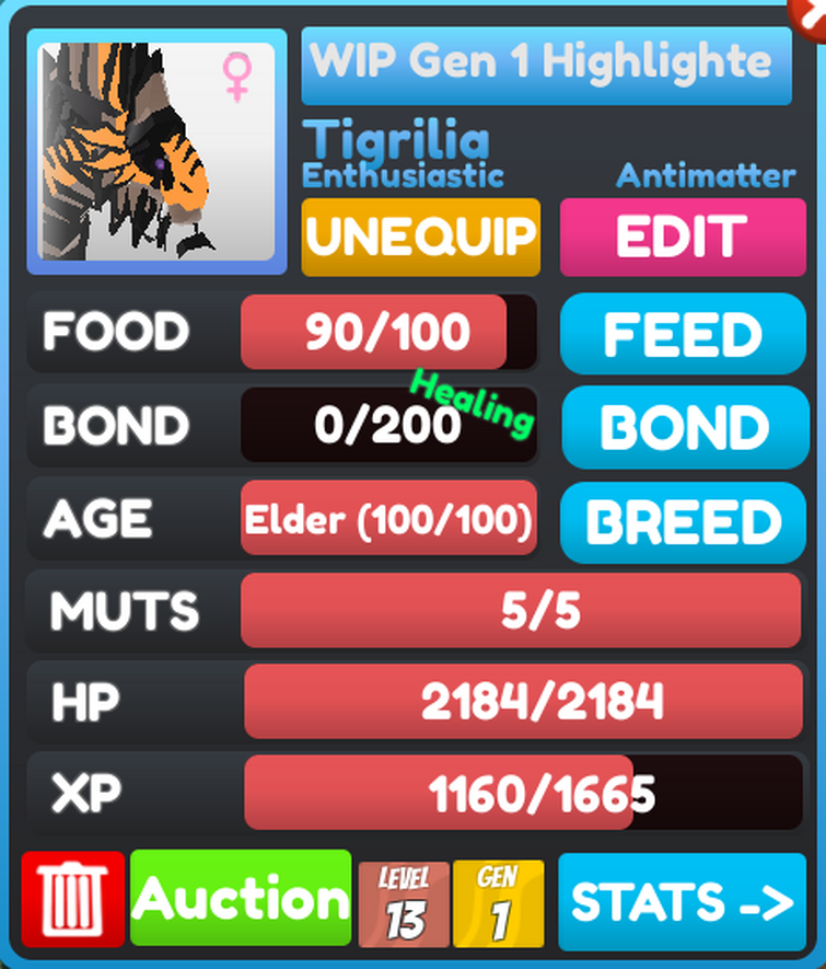 Saurium True Highlighter Full Mutation Double Legendary / Dragon