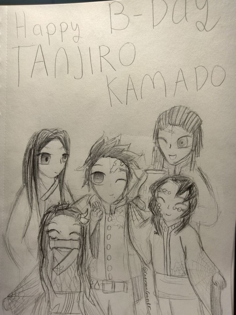 How to Draw Tanjiro Kamado from Demon Slayer