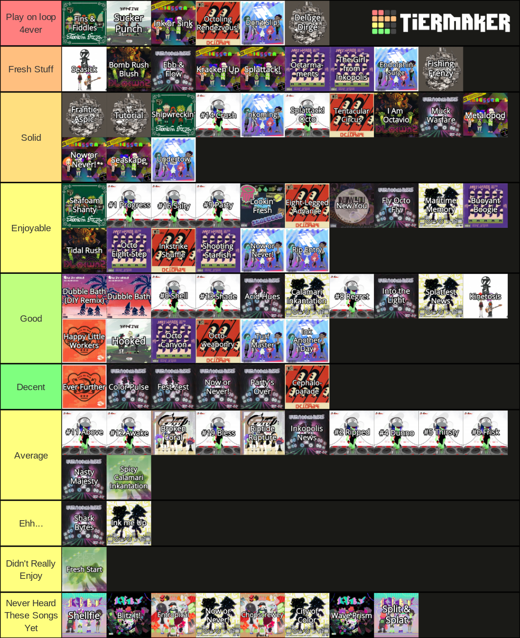 My Splatoon 1 2 And Octo Expansion Songs Tier List Fandom - splatoon 2 octo expansion final boss roblox id