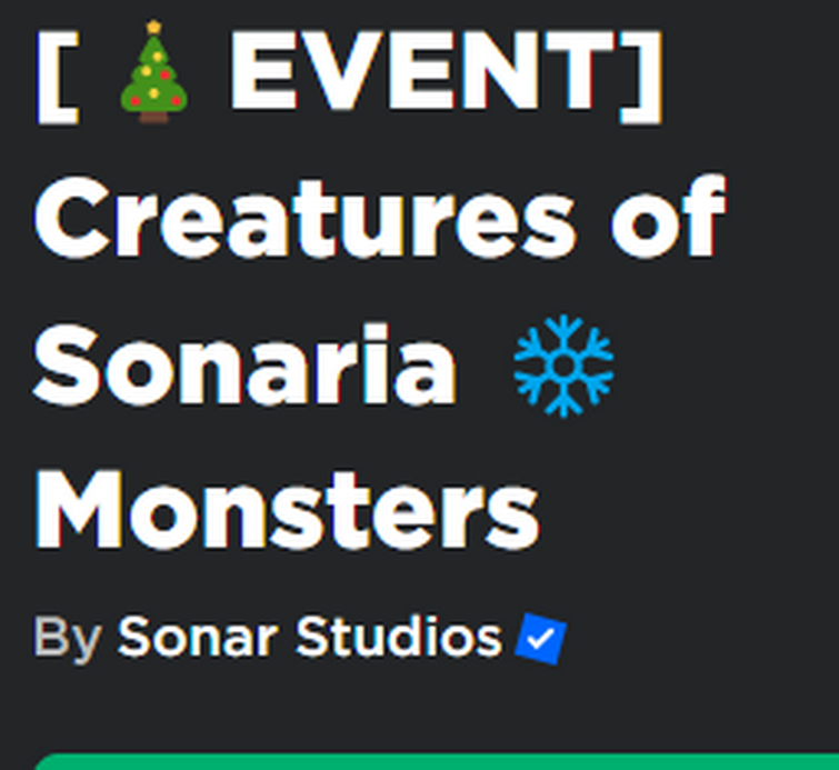 🎄EVENT] Creatures of Sonaria ❄️ Monsters - Roblox