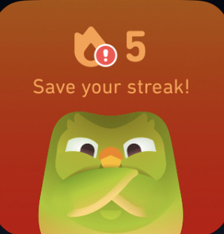 My duolingo messages have been becoming progressively more threatening