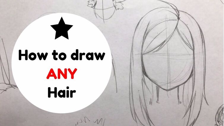 How to draw anime girl's hair (part-1) 