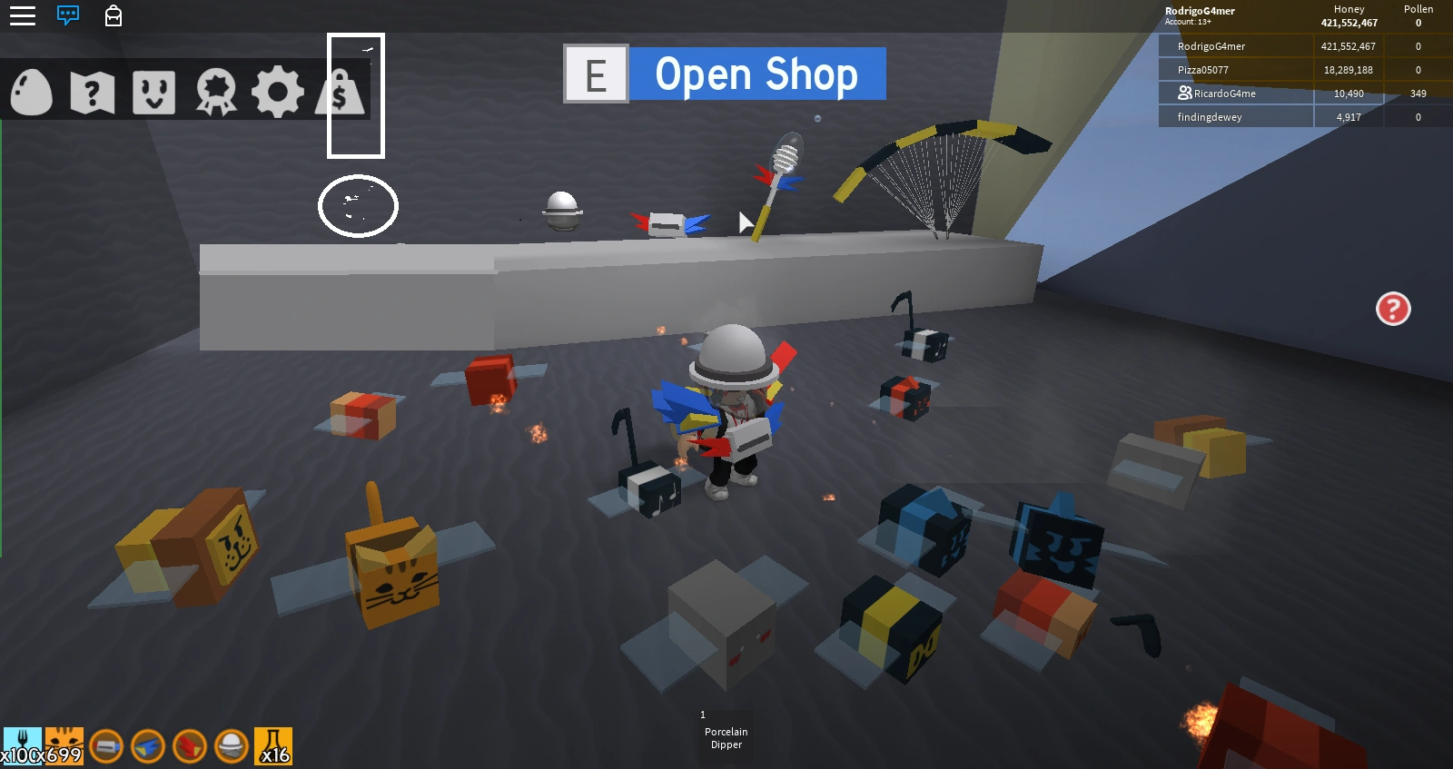 A new backpack/acessorie at glider shop? Discussions Bee Swarm