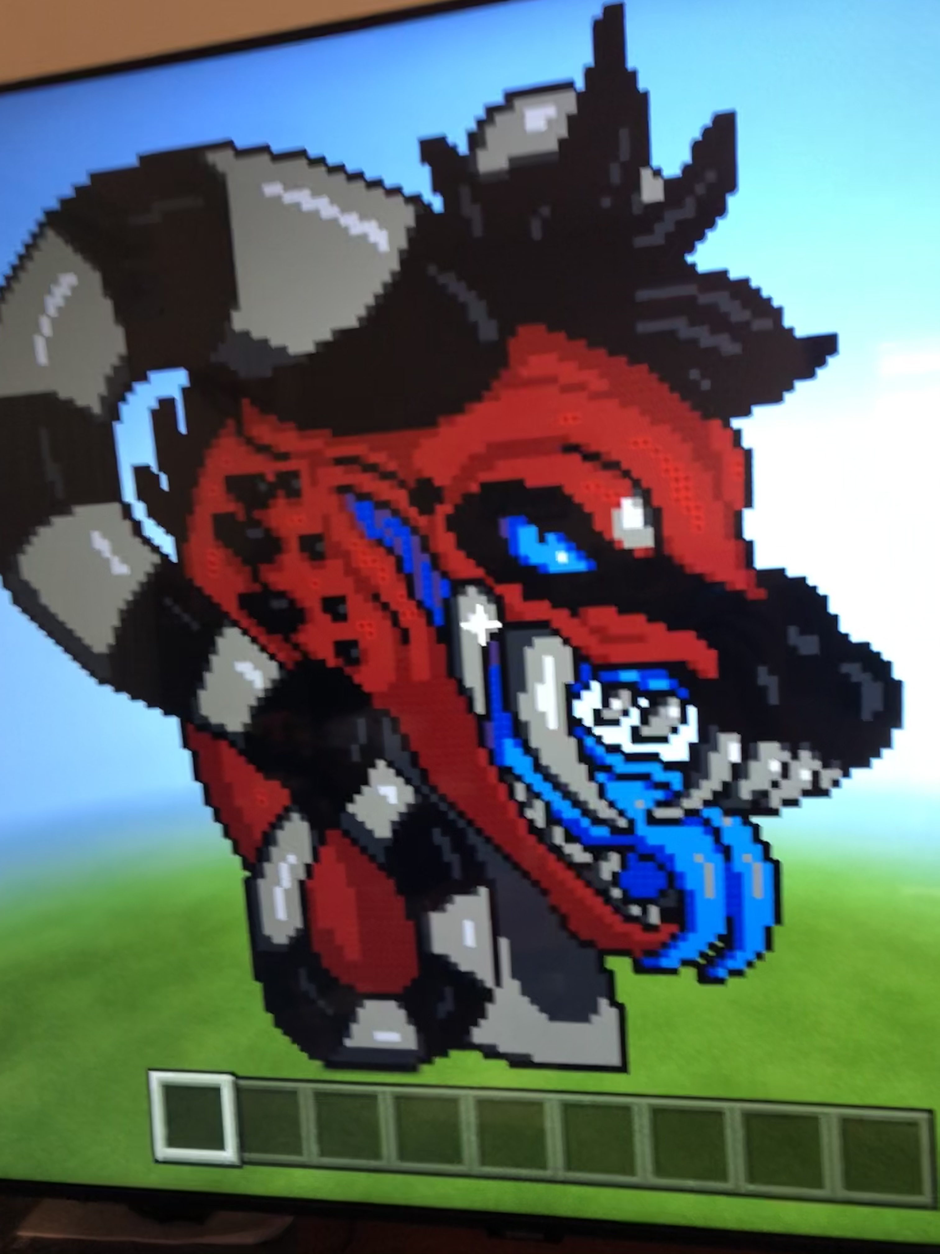 I Tried Making Todoroki As A Awesome Looking Dragon Pixel Art In Minecraft Hope You Like It Fandom
