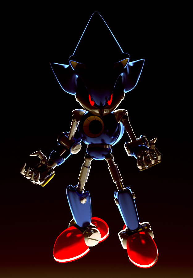 i drew the pointy spooky boi <3 neo metal sonic from sonic heroes :  SonicTheHedgehog