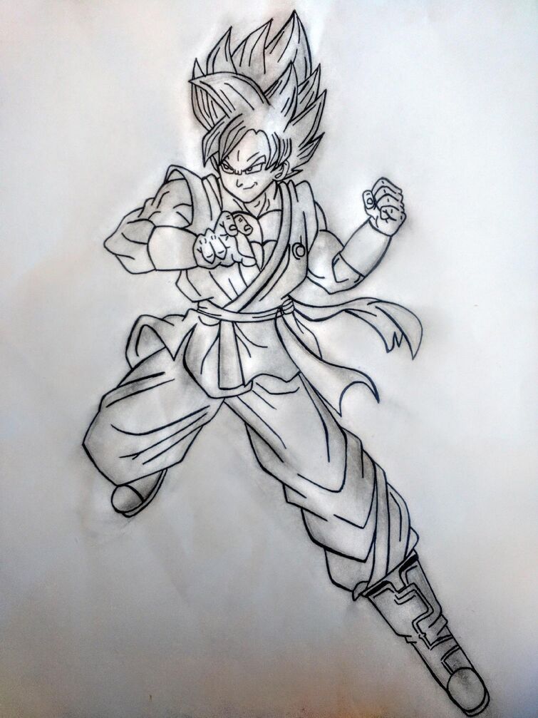 How to Draw Goku SSJ Blue from Dragon Ball