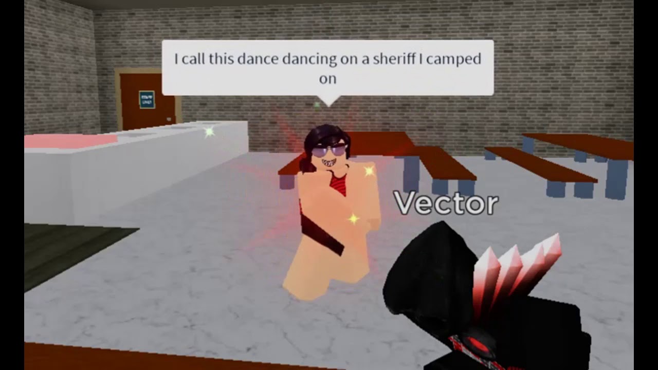 When The Sheriff Camps On You As The Murderer So You Camp On Them Fandom - roblox murderer vs sheriff