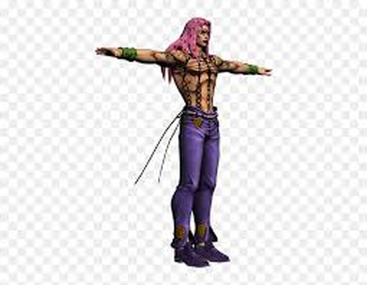 Jojo character T-poses menacingly with stand - Drawception