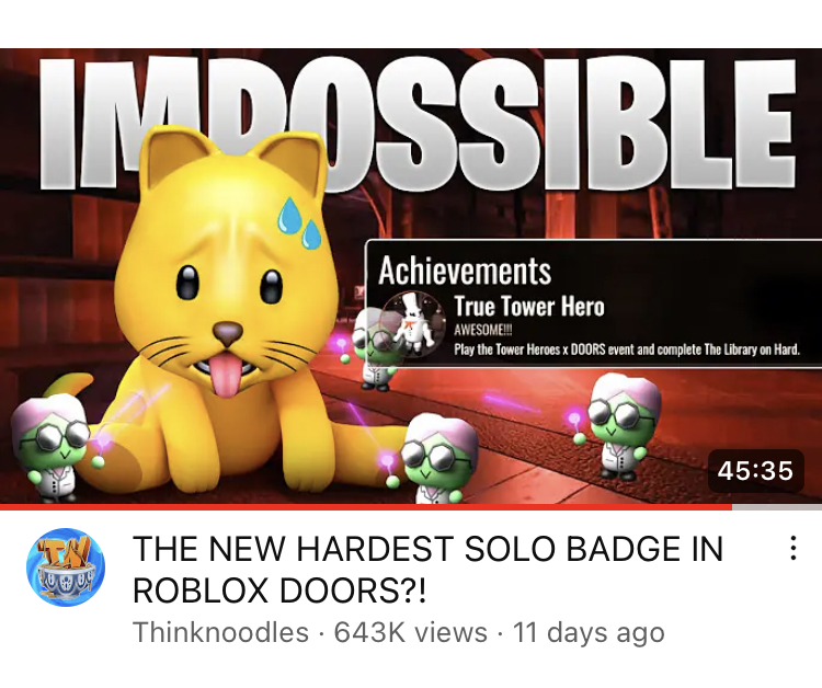 Watch Thinknoodles plays Roblox: DOORS on