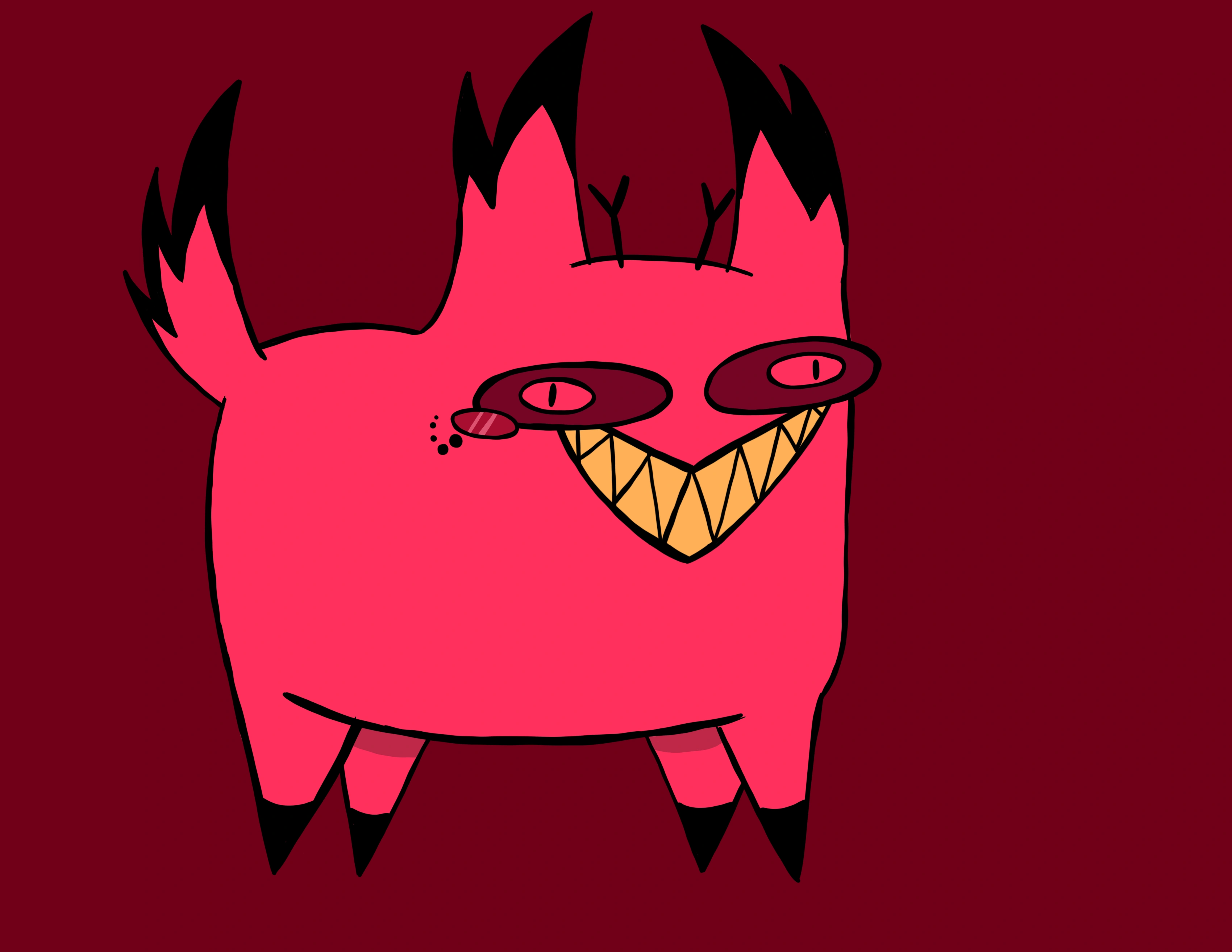 I made cursed cat alastor and currently working on Vox Fandom