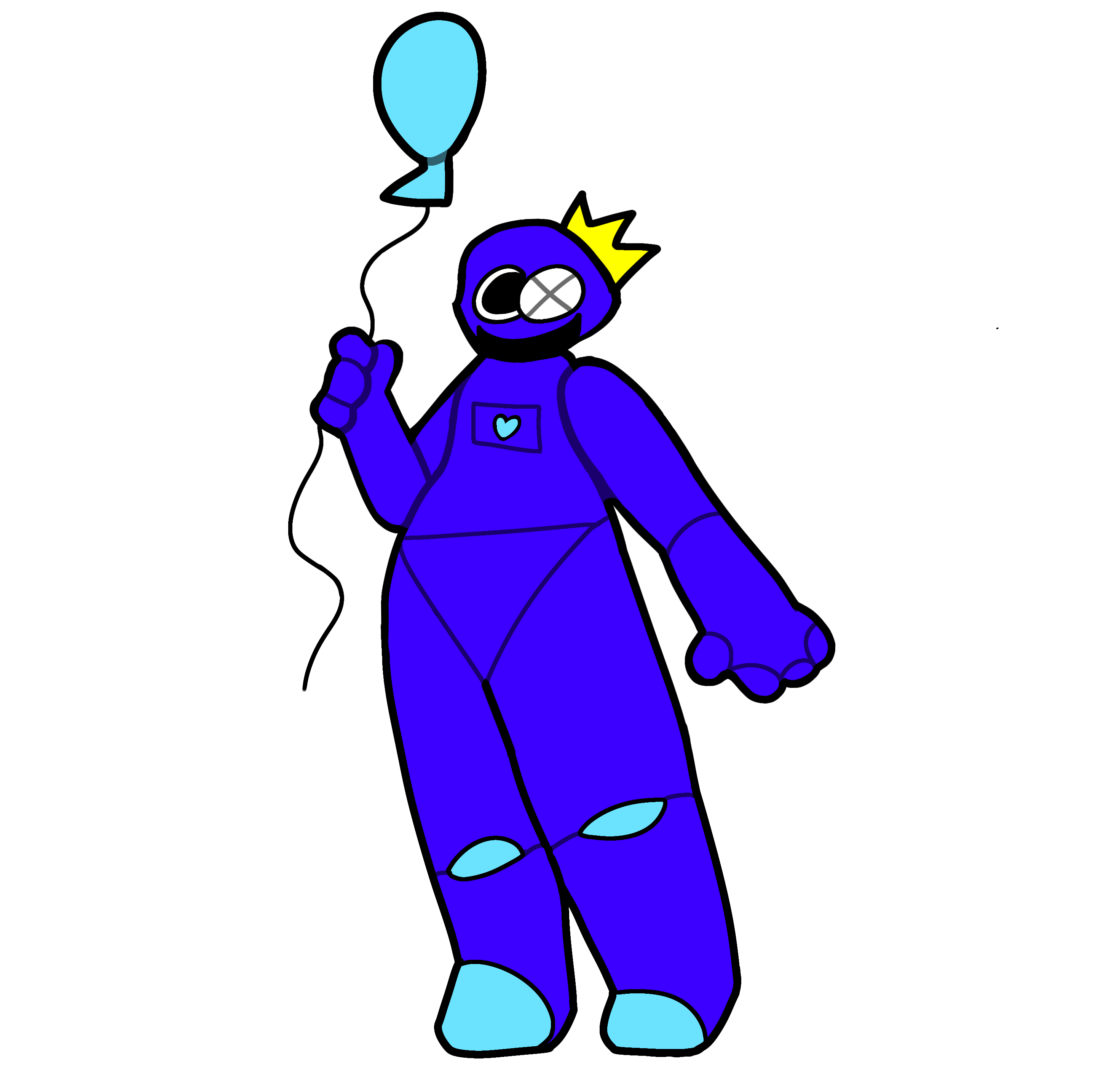 Blue (rainbow friends redesign) by BlakezineScribbles on DeviantArt