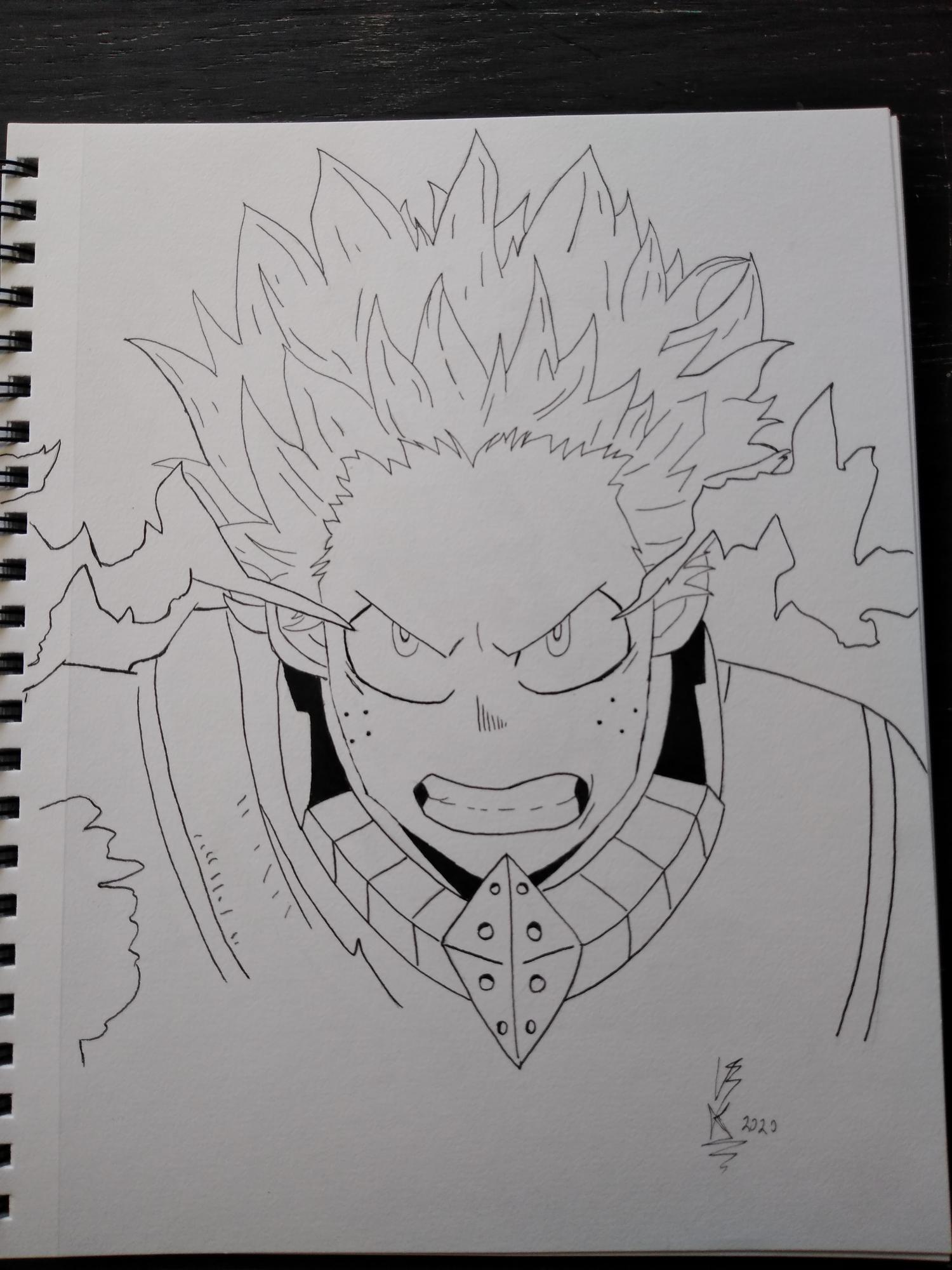 Midoriya Full Cowl Drawing