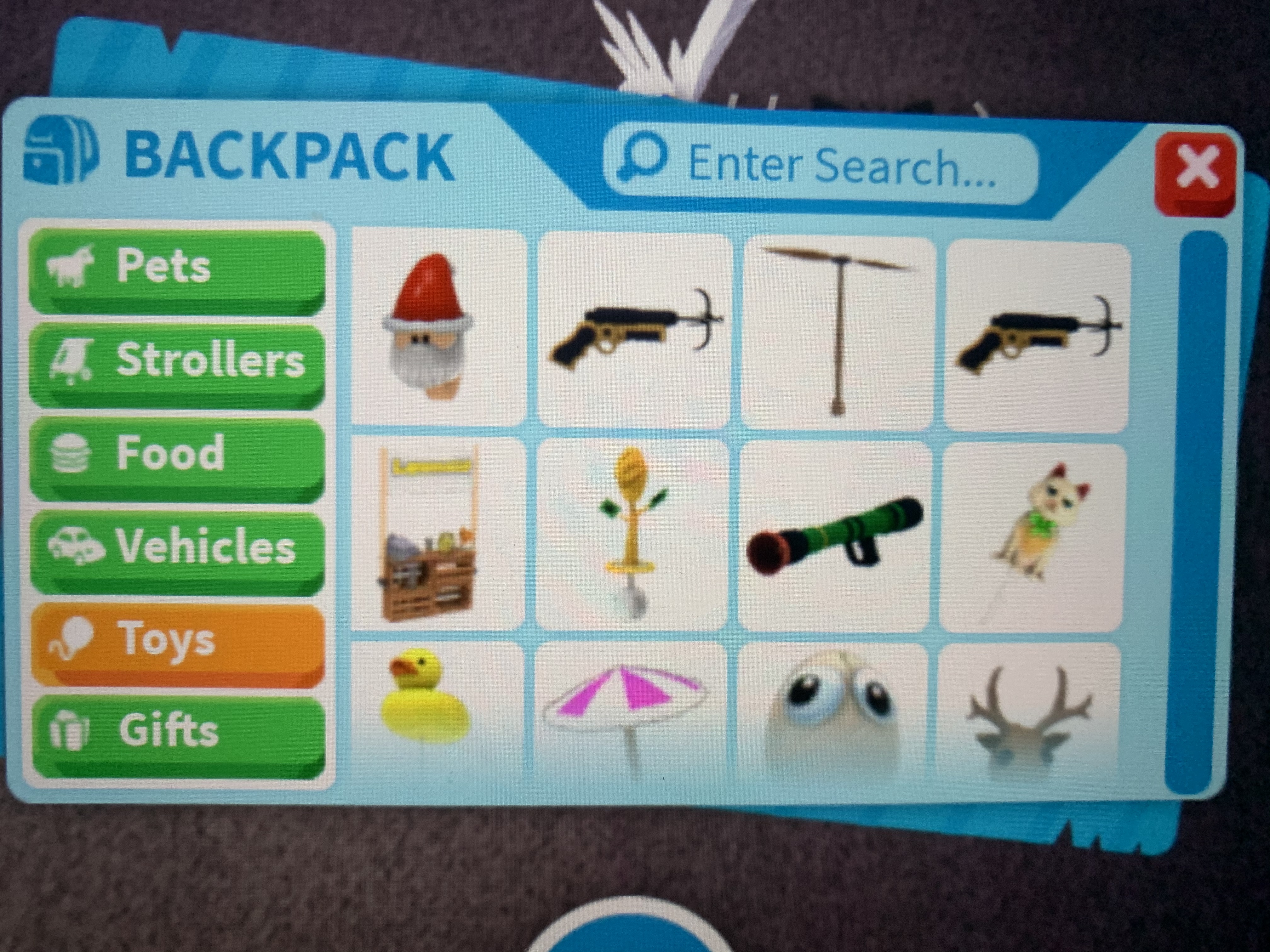 Roblox Adopt Me Inventory Toys