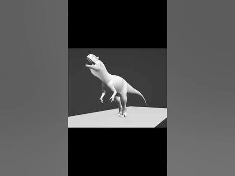 Saurophaganax broadcast roar animation |Prior Extinction| #priorextinction #saurophaganax  #shorts