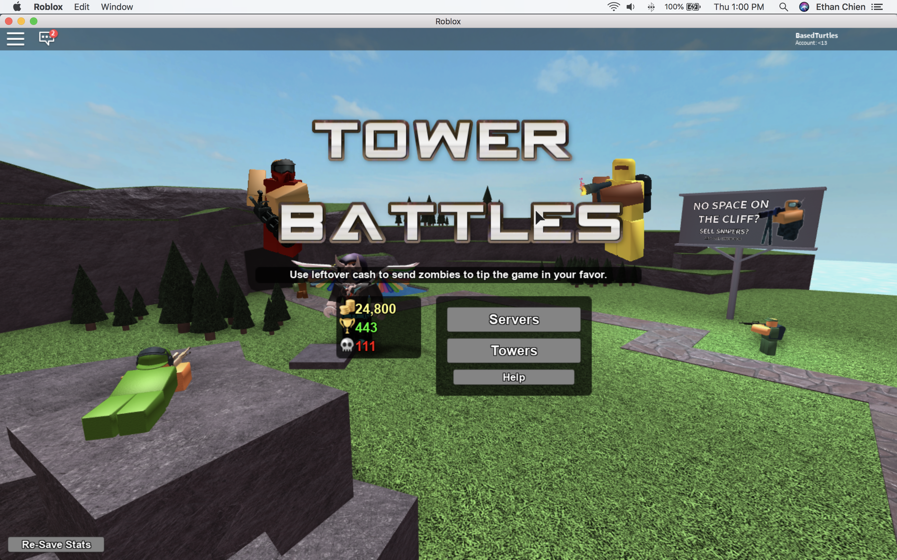 Roblox Hack Tower Battles