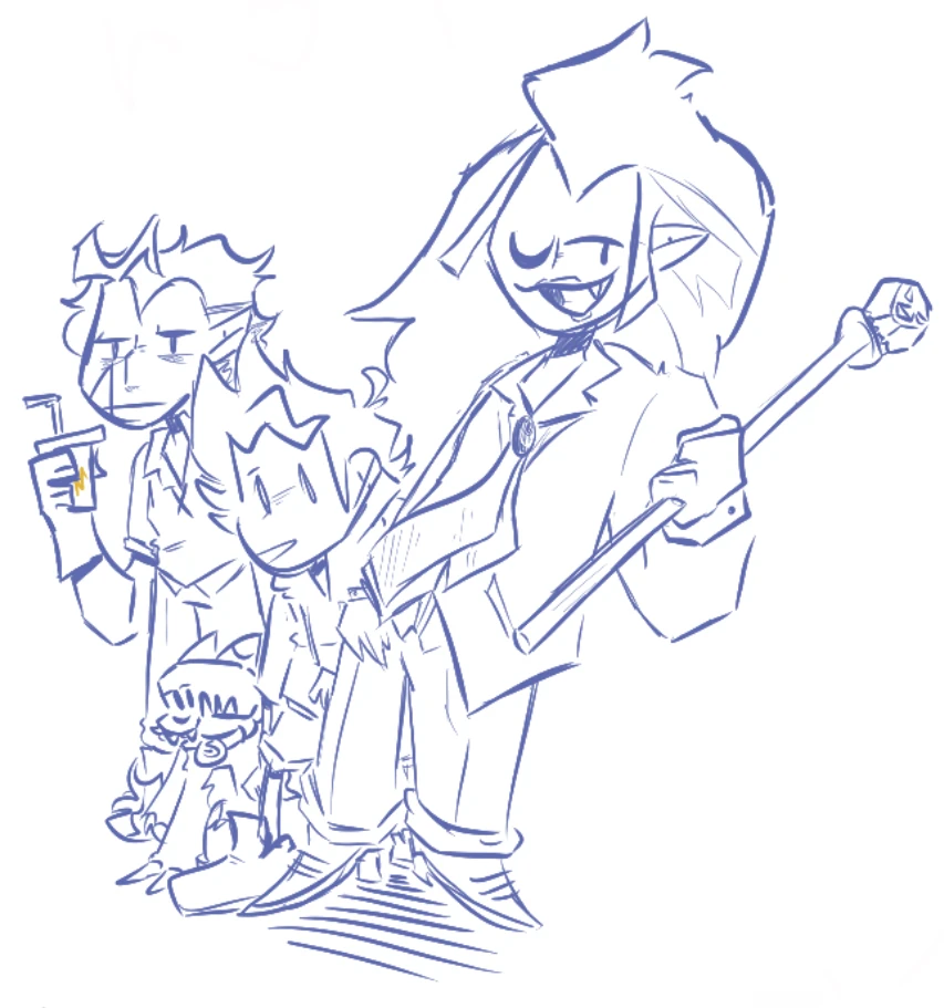 Emda and the backup dudes. | Fandom