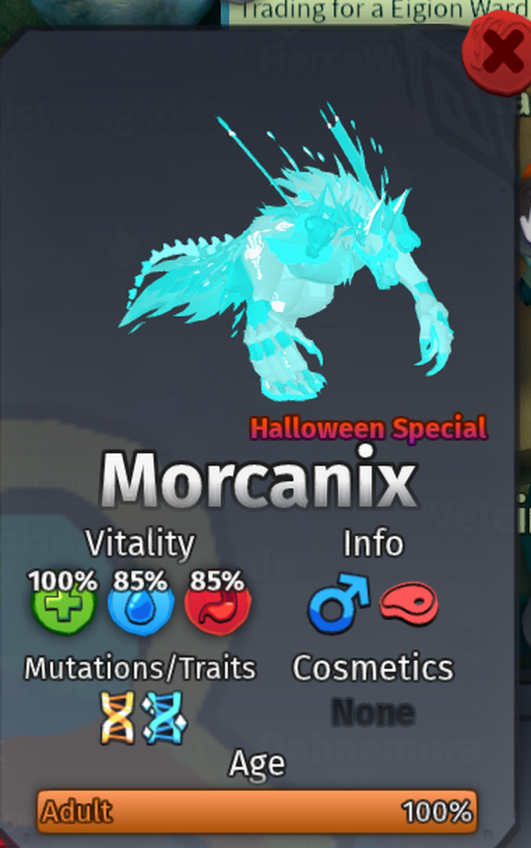Trading/Selling a GLIMMER DIAMOND MORCANIX for Offers Fandom