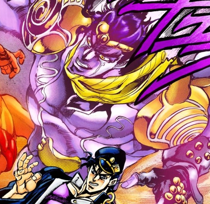 the first appearances of star platinum in manga are different :  r/wholesomejojo