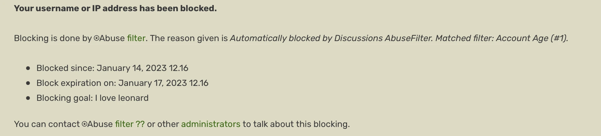 Im blocked because i created new account??? | Fandom