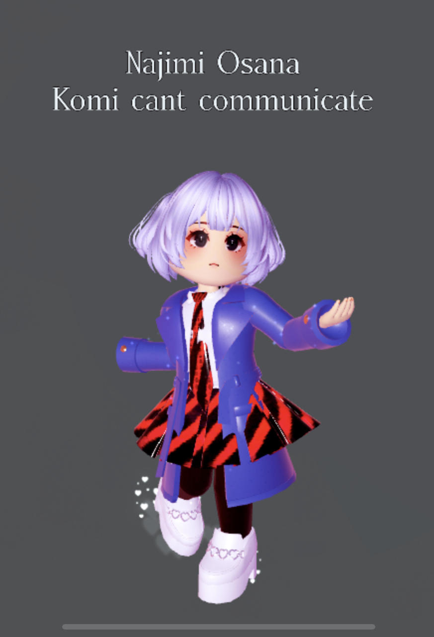 Komi-san wa Comyushou desu Komi Can't Communicate Komi Shouko Osana Najimi  Bluish Purple Cosplay