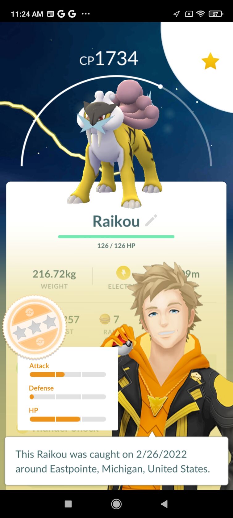 Raikou - Pokemon Go