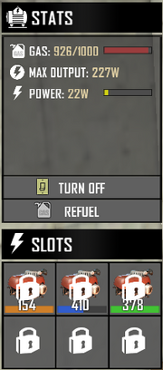 Generator bank menu