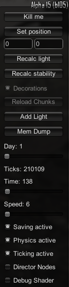7 days to die debug menu buttons