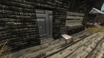 The texture of a tungsten door once placed.
