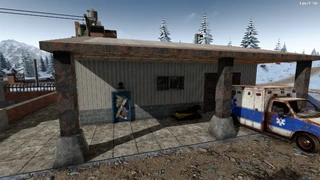 Building behind gate