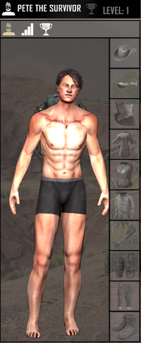 How do I search for the character's clothes, within a server