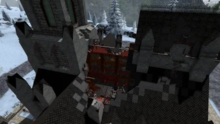 Rooftop View of large hole