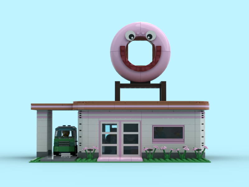 What do you think of my recreation of the Donut Shop in Lego?
