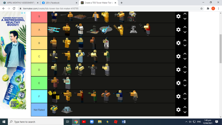 Tower Defense Simulator Towers Tier List Maker 