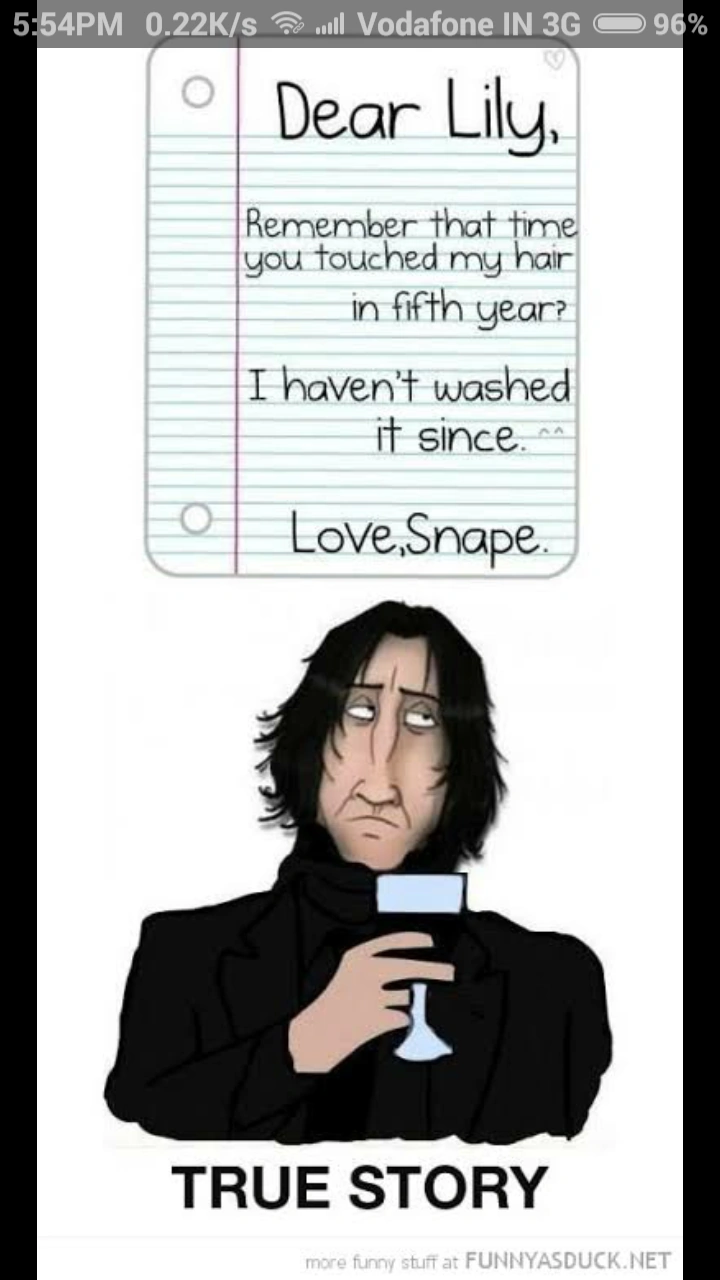 Why did Snape never clean his hair?! Fandom