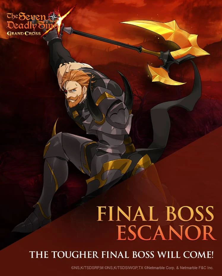 Final Boss (Season 7) Escanor Seven Deadly Sins Grand Cross Game